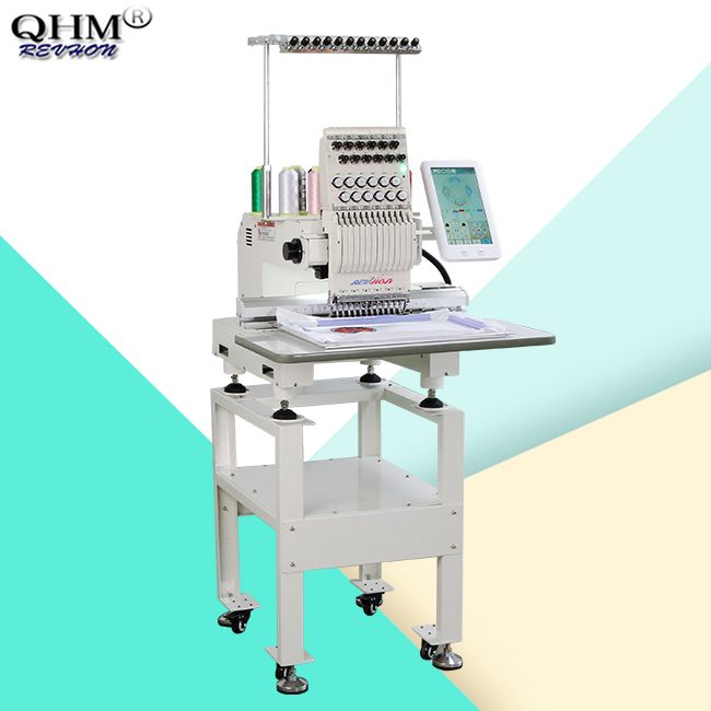 Single Head Mini Broder Maquina Bordado Digital Embroidery Machine with 12 Needles