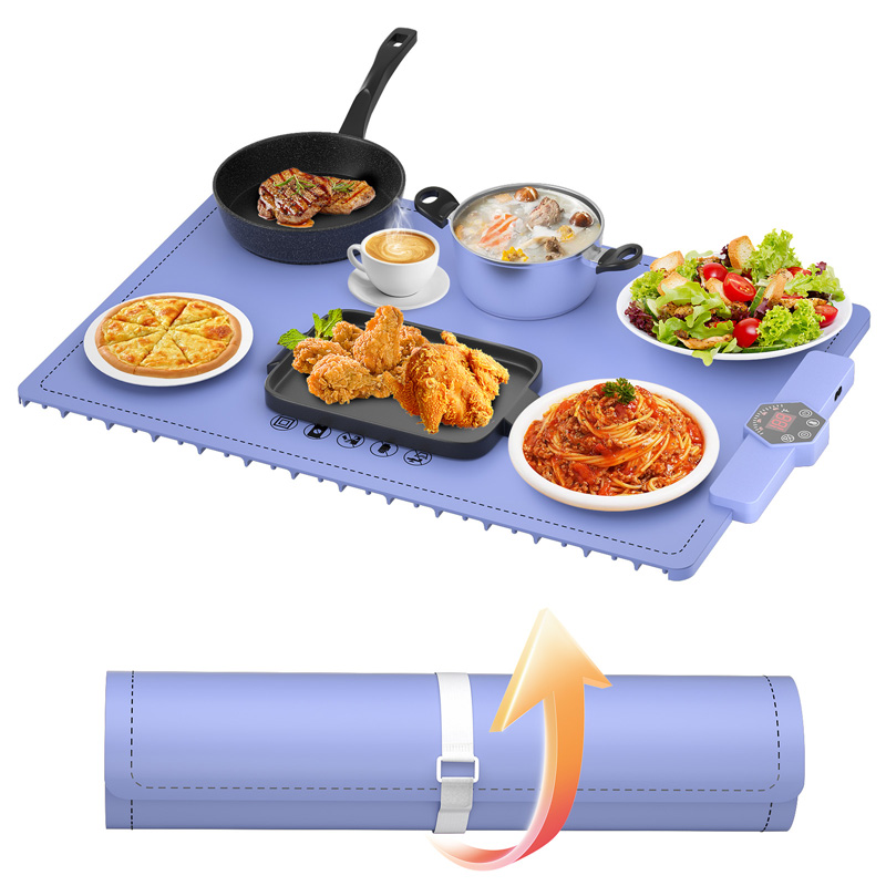 Fast Heating Electric Warming Tray Foldable Food Warmer Plate With Adjustable Temperature Control Keeps Food Hot Constant