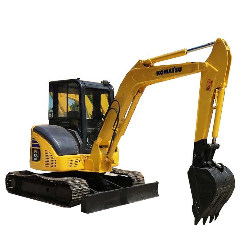 Японский экскаватор komatsu 5 тонн 5,5 тонн, б/у, pc55 pc55mr, резиновая гусеница, сельскохозяйственная и садовая копающая машина