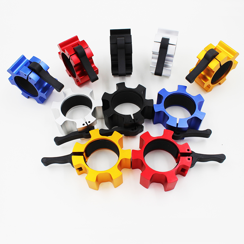 Factory Stock Metal Barbell Bar Collars for Weightlifting Fitness Training