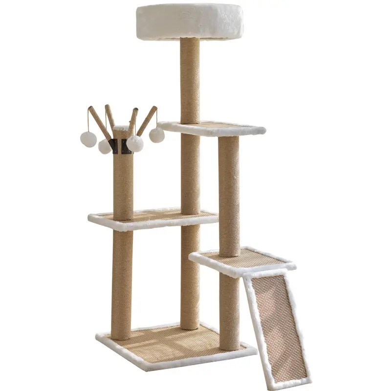 Easy assemble interactive cat scratcher cat tower tree pet climber house