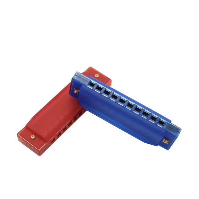 Professional production children's beginner music instrument toys 10 hole plastic harmonica