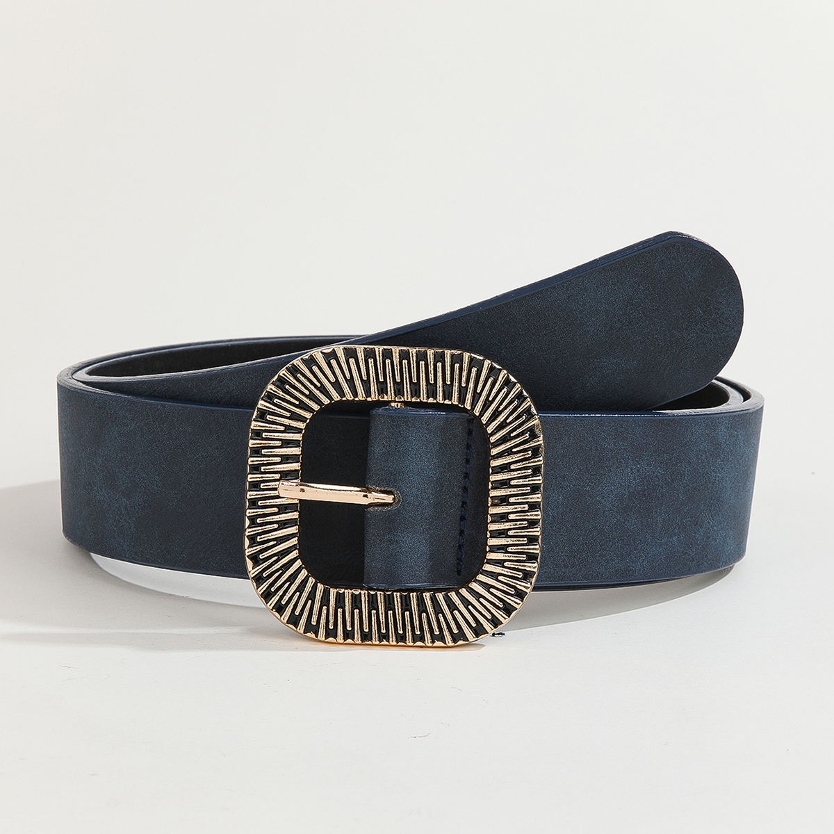 Hot Sale Ladies PU Belt Wide Waist Band Belts Woman Dress Vintage Designer Belt For Women with Gold Alloy Buckle