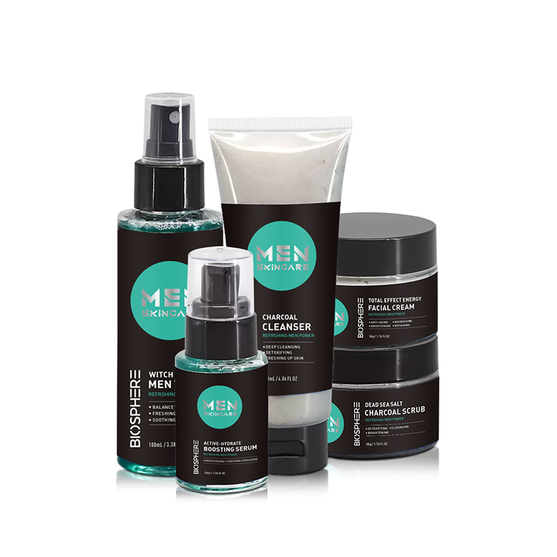 Witch Hazel Mens Skin Care Set Kit Sensitive Skin Care Gift Set Mens Face Wash Anti Acne Men Face Care Set For Face