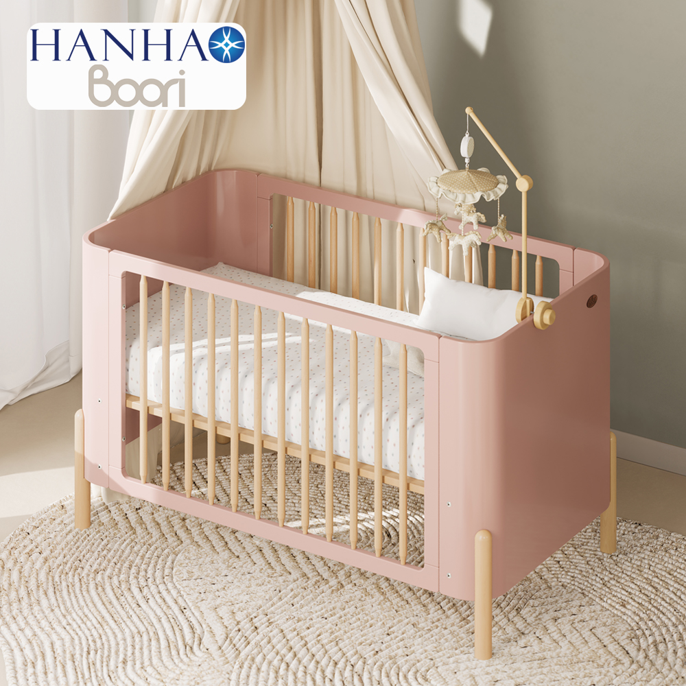 Only B2B Boori EN 716 Multifunctional Wooden Baby Crib Modern White 3 In 1 Baby Cot Bed Wood