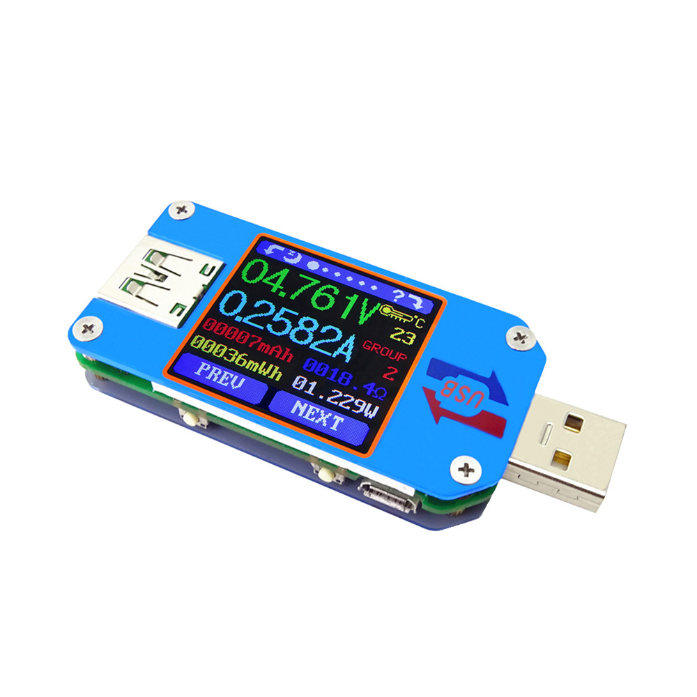 USB-вольтметр UM25 QC2.0/3,0 4-24 в 0-5A с ЖК-дисплеем