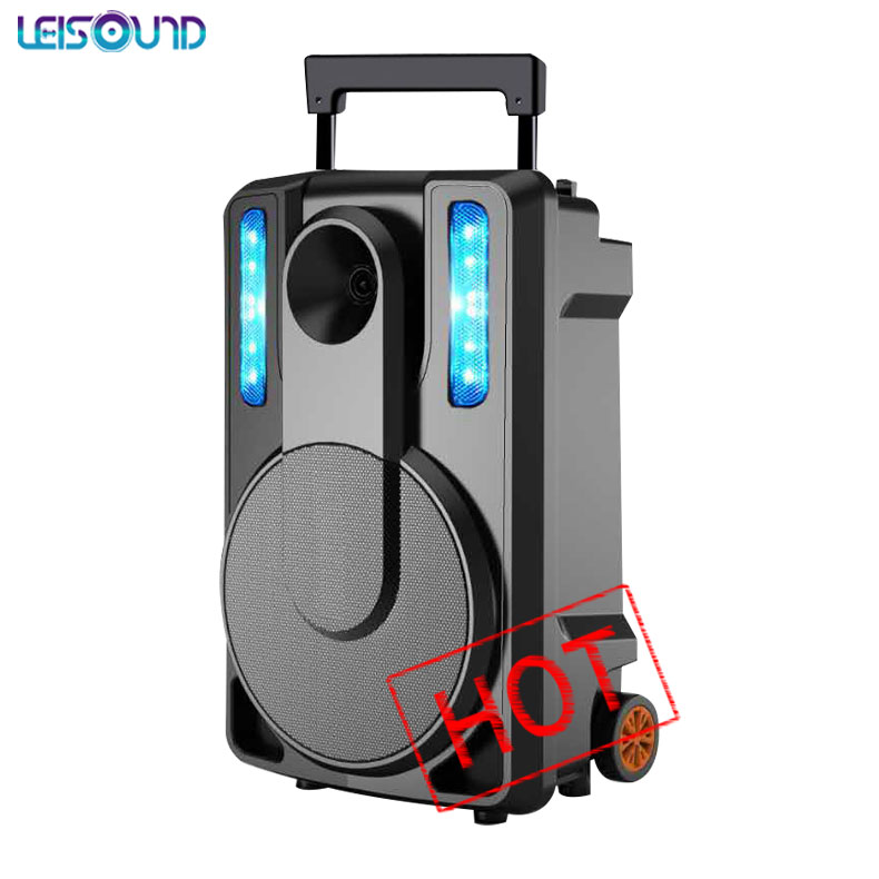 LEISOUND Bluetooth Беспроводная тележка динамик 15 дюймов с микрофоном