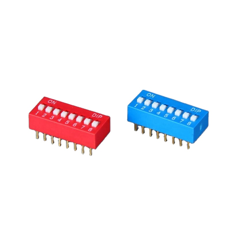 DSe 58 Pin SPST push pull переключатель электронный красный DIP переключатель