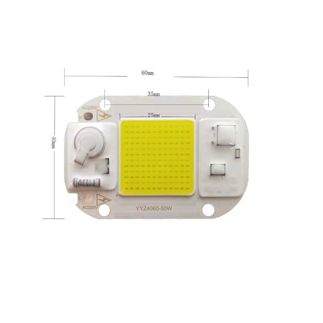Cob Светодиодный прожектор переменного тока 220V cob led чип смарт 50 Вт напольный светильник шариков полный спектр белый/теплый белый