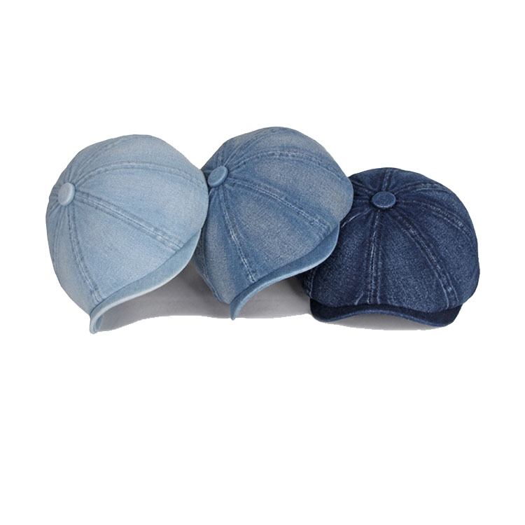 Trade Assurance Manufacturer Wholesale denim fabric ivy cap custom newsboy cap