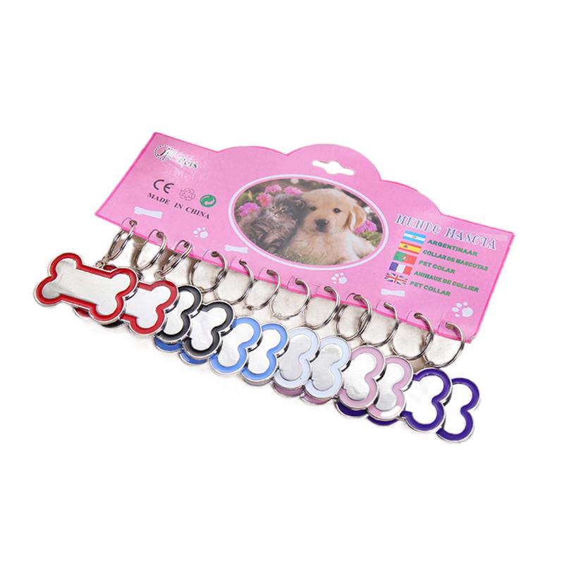 Pets ID Tags Personalized Dog Cat Tags Custom Engraved, Easy to Read, Cute bone Pet Tag