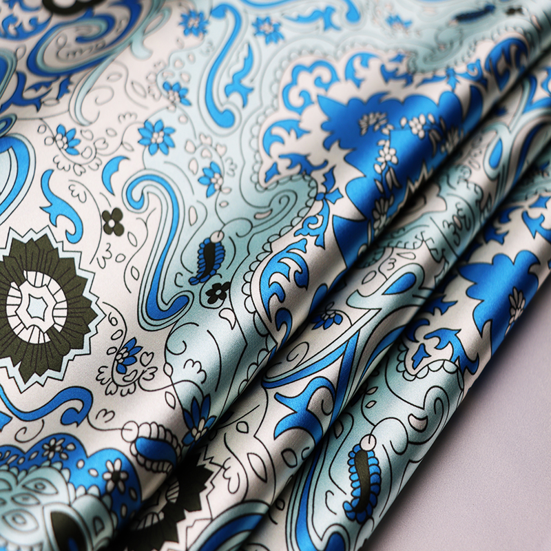 custom Digital Printing Jaquard Sandwash Cupro 100% Fabric