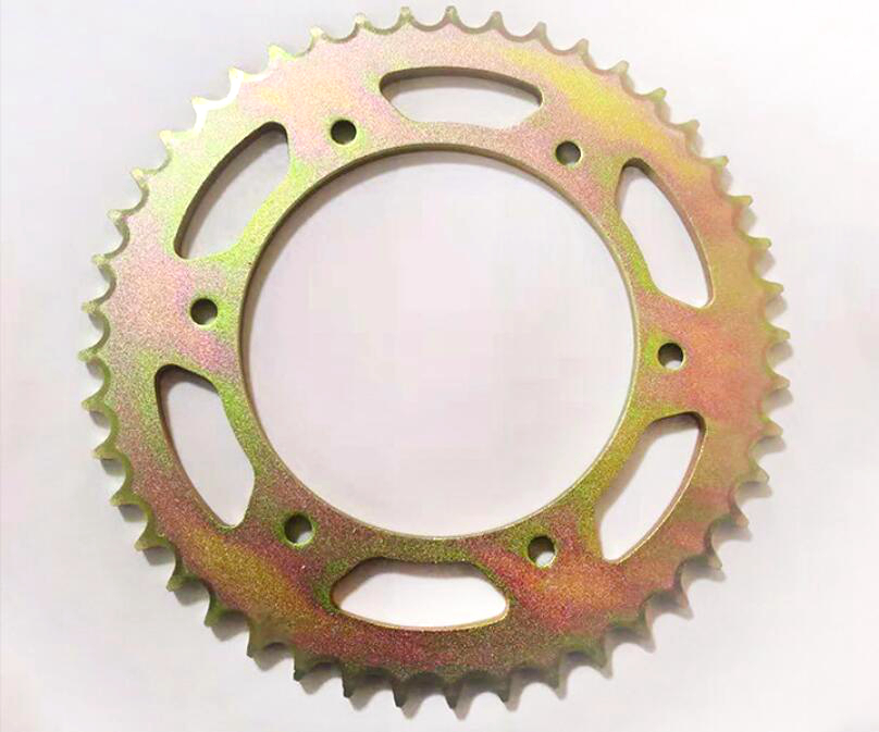 Colorful zinc plated surface C45 steel 520-45T motorcycle chain sprocket