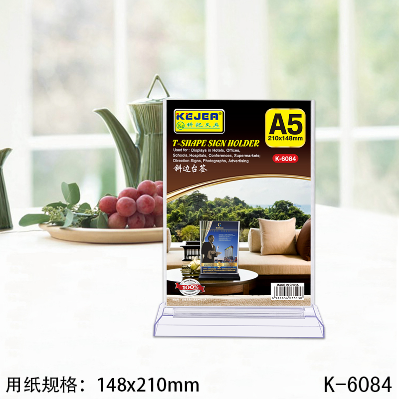 Manufacturer Acrylic Ad Photo Display Portrait Upright Card Stand Table Top Plexiglass menu Board