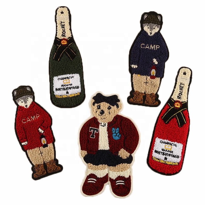 Quality Goods Fashion Letter Chenille 3d Patches Tracksuit Sets Mens Embroidery Patch For Retailer