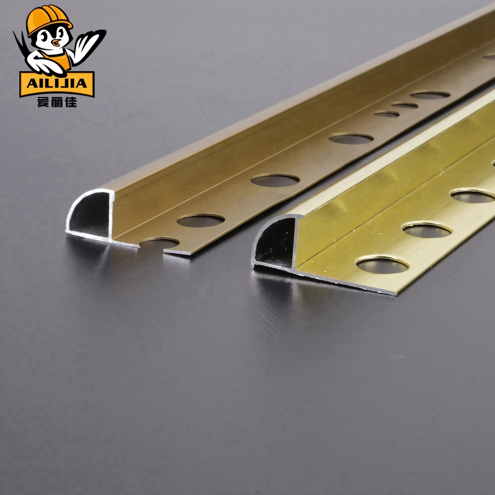 golden aluminum ceramic tile trim pieces