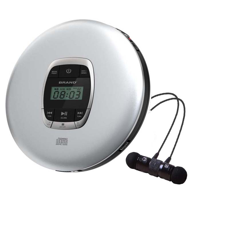 Портативный персональный CD-плеер Discman CD/MP3 музыкальный аудиоплеер с наушниками 3,5 мм JAM