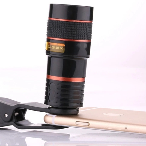 Universal Cell Phone Telescope Telephoto Camera Lens 8X Zoom Manual Focus Clip-on Camera Lens