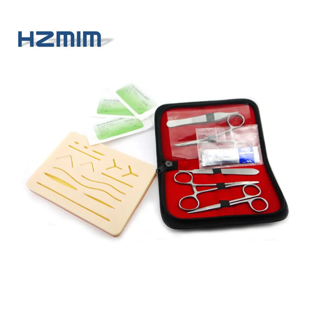 Surgical customized suture kit complete suture practice training kit for medical students with suture practice skin pad