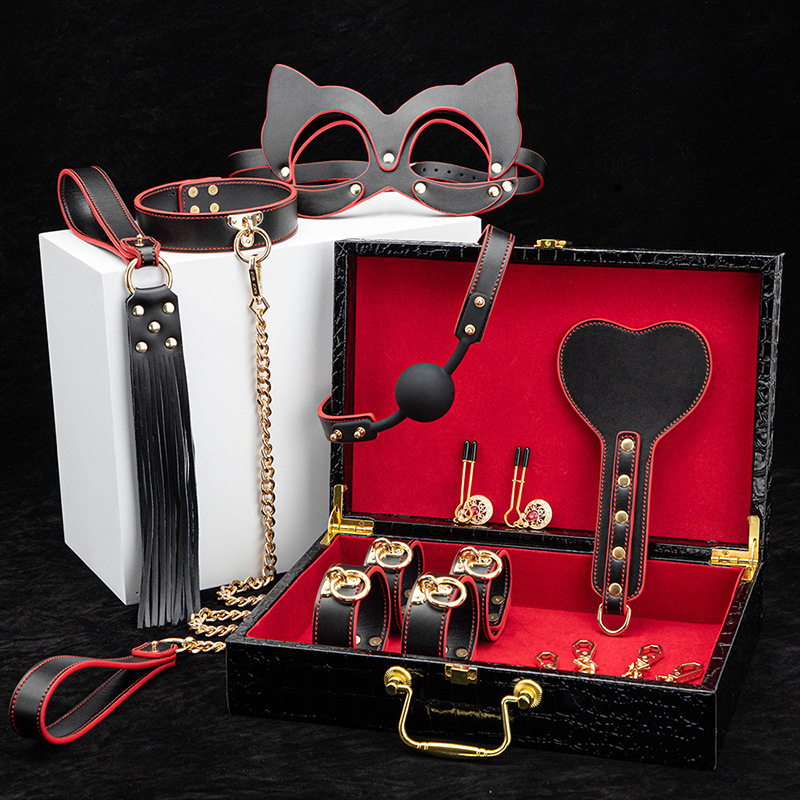 High end Erotic Sex Toys Genuine Leather Erotic SM Sex Kits Bondage Adult Sex Toys Kit