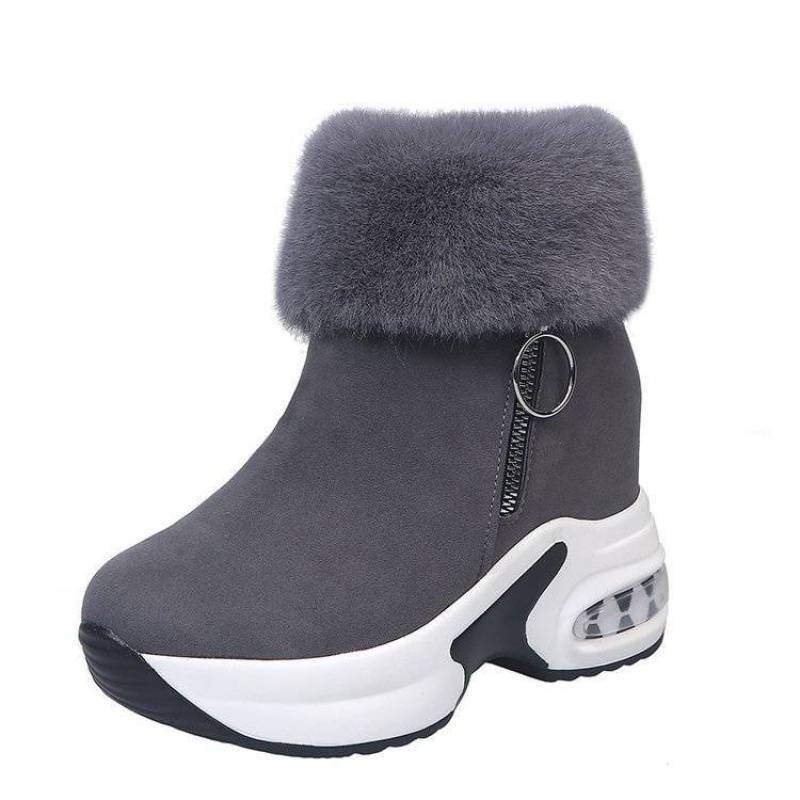 Customized high heel women's snow boot warm plush women's winter Ankle Wedges Boot Female Snow boots