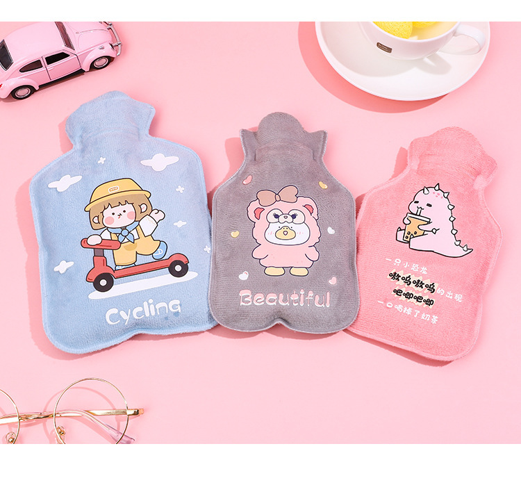 School Children Mini PVC Warm Cartoon Hand Warmer Filled Mini Explosion-proof Portable Hot Water Bags for wholesales