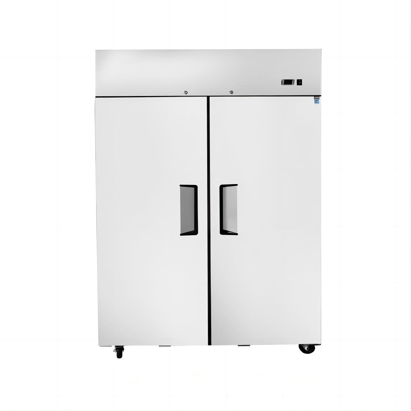 Single-Temperature Vertical Freezer Stainless Steel Cabinet for Kitchen Use 220V Refrigeration Equipment with Fan Cooling Hotels
