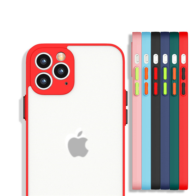 Чехол для iphone 12 pro max, Аксессуары для мобильных телефонов, двухцветный Прозрачный матовый чехол 0,5 мм из ТПУ и поликарбоната для iphone 11 pro max, задняя крышка