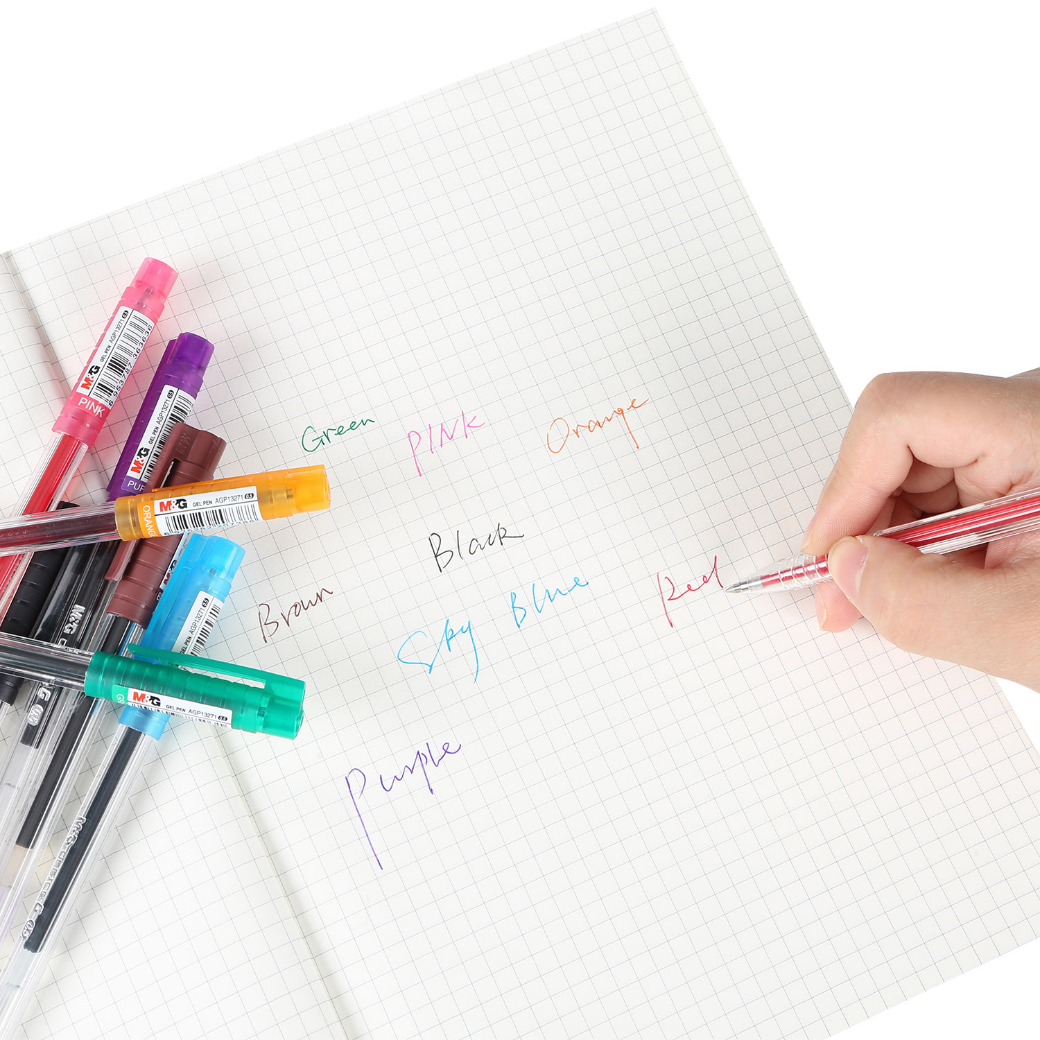 M&G Hot Sale Colorful Stick 0.5mm Black Ink Gel Pen