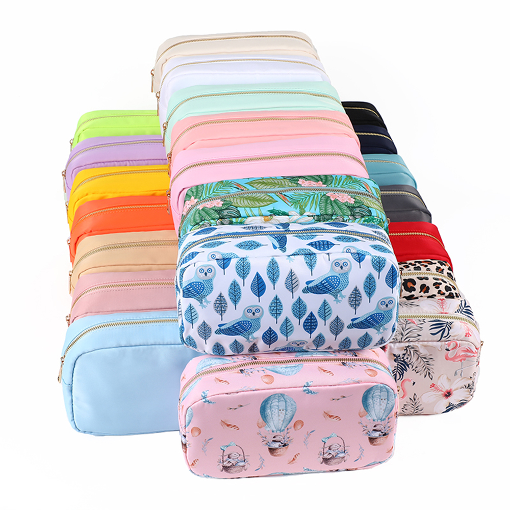 Supplier Cheap Custom Printing Pattern Makeup Accessories Travel Organizer Storage Bag Women Purses Leopard Cosmetic Bag