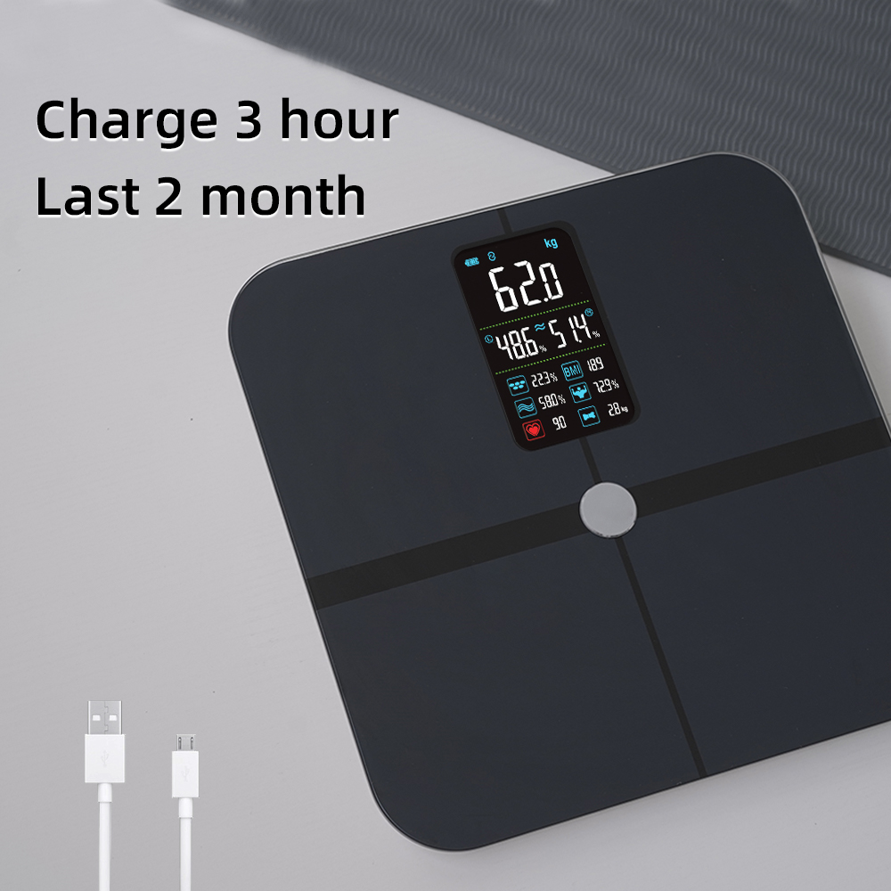 Высококачественные Мощные цифровые весы с USB-зарядкой, умное приложение Fitdays OEM, электронные весы с логотипом