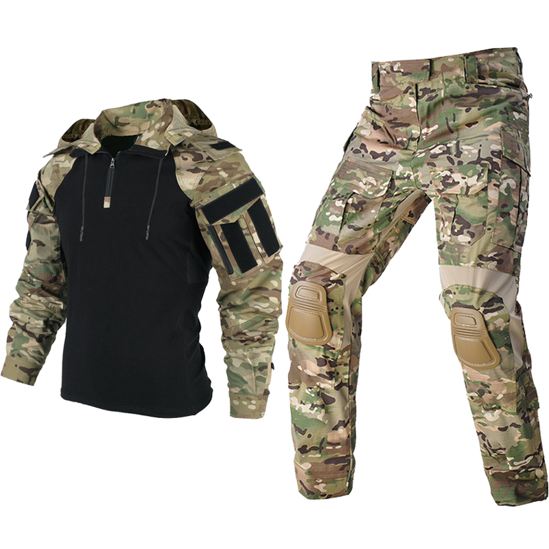 HAN WILD Outdoor Frog Suit G3 Combat Pants+shirt Tactical Style Camouflage Suit