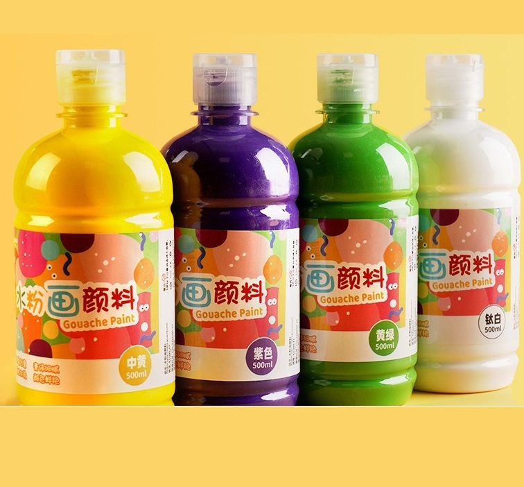 Large bottle kindergarten children's water powder paint, washable kindergarten baby painting graffiti set finger painting
