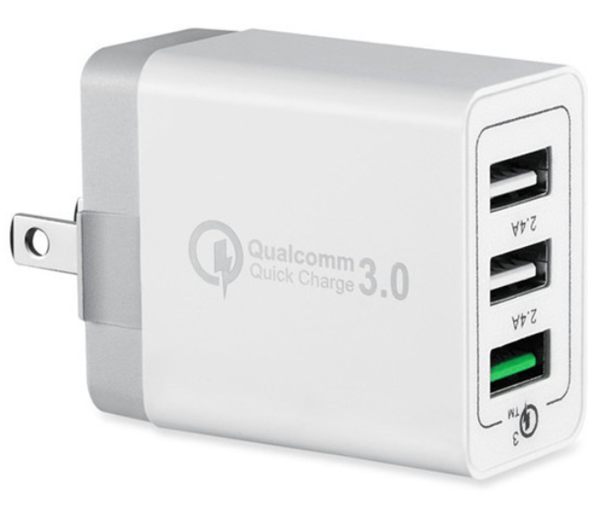 US Быстрая зарядка складной 30 Вт три порта QC 3,0 USB дорожный настенный адаптер зарядного устройства