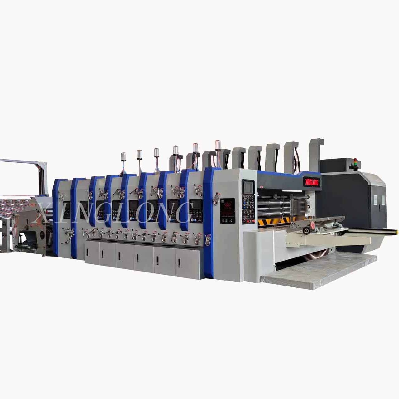 Automatic YJ Series Cardboard carton box Making Flexo Printing slotting die cutting Machine