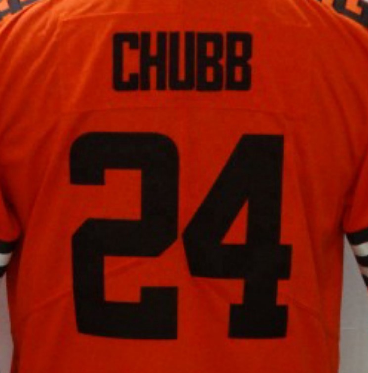 Nick Chubb Orange Best Quality Stitched American Football Jersey