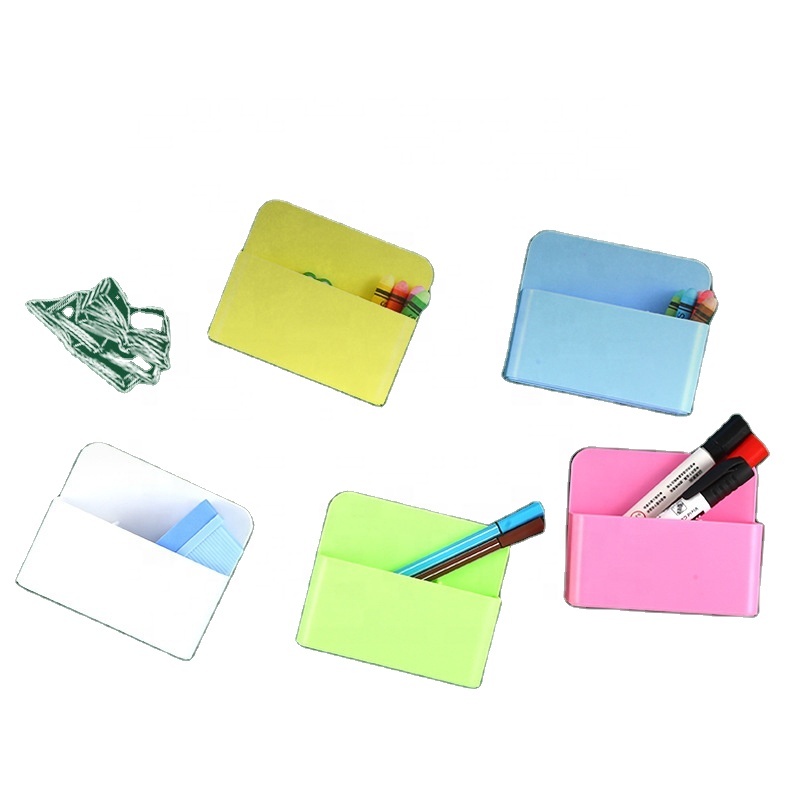Promotional Plastic Pen Holder School Blackboard Magnetic Plastic Custom Pen Desk Stand