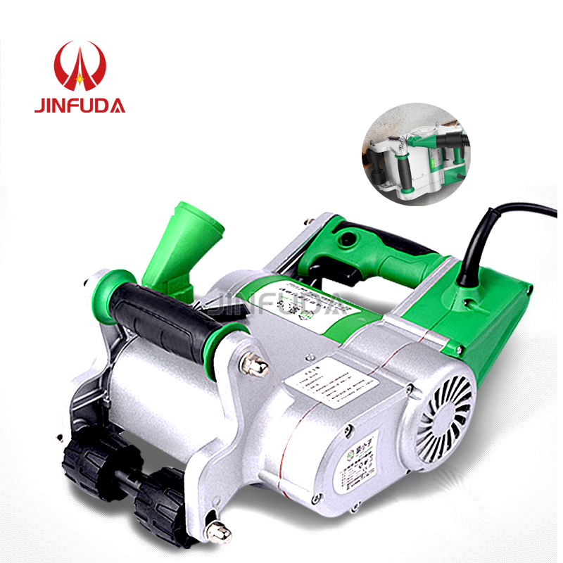 Water And Electricity Installation Of A Molding Concrete Wall Light Brick Air Block Foam Brick Slotting Machine