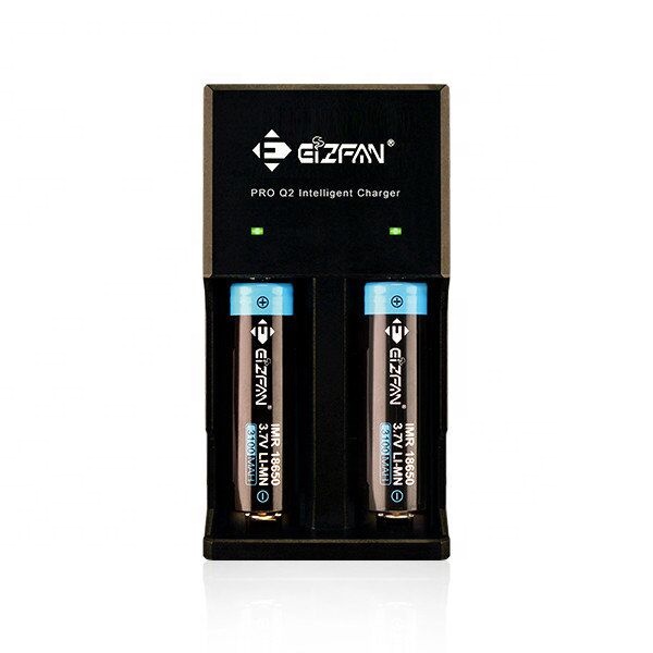 LED battery charger 2 bay 1A Q2 18650 26650 battery Charger