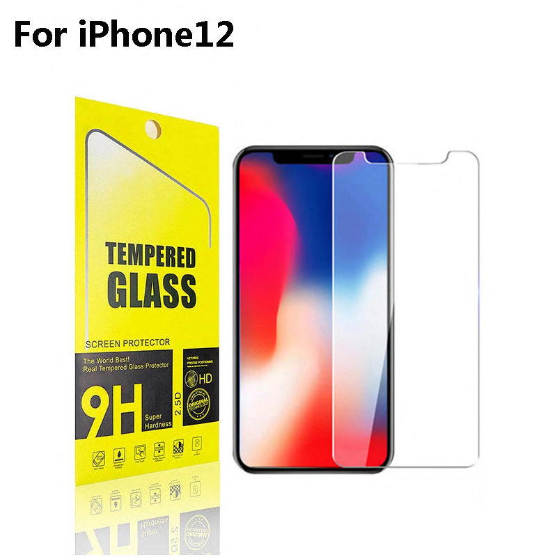 9H Premium Anti-Fingerprint Screen Protector Film 5.4 6.1 6.7 Inch Temper Glass Screen Protector For Apple iPhone 12 13 Pro Max