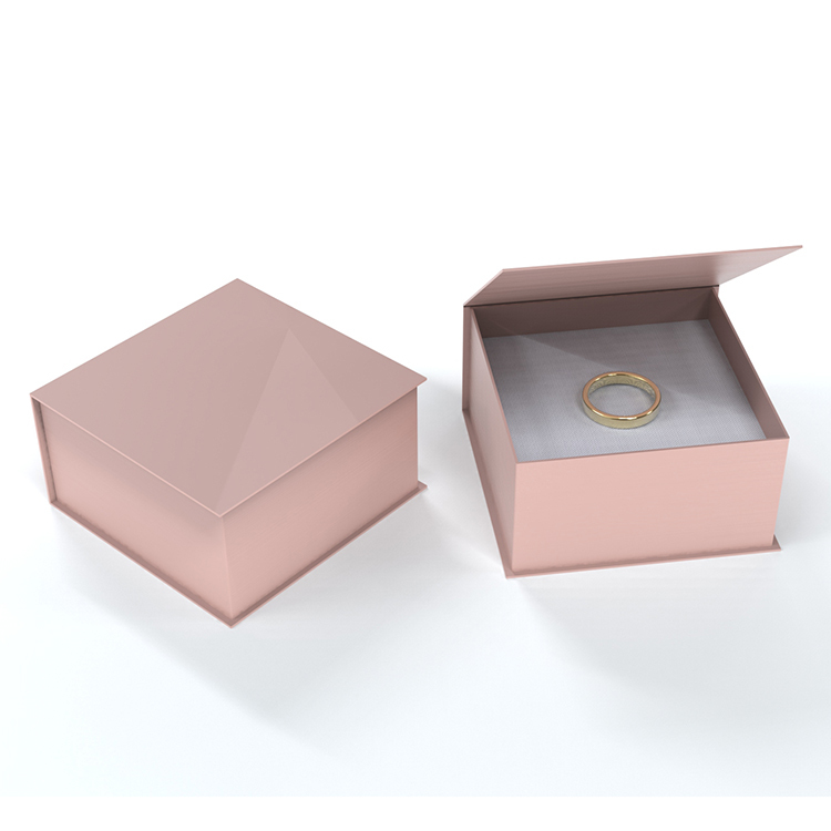 Custom Printed Logo Pink Luxury Mini Cardboard Book Shaped Box Cajas Para Joyeria Small Paper Ring Packaging Gift Box