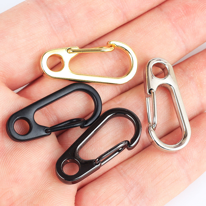 Mini Carabiner Clips Tiny Alloy Spring Snap Hook Keychain Clasps EDC Small Hanging Buckle for Backpack Camping Bottle