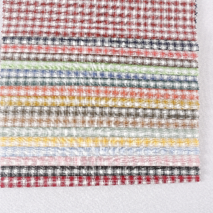 Variety of high quality color printing materials of the small lattice washable breathable fabric