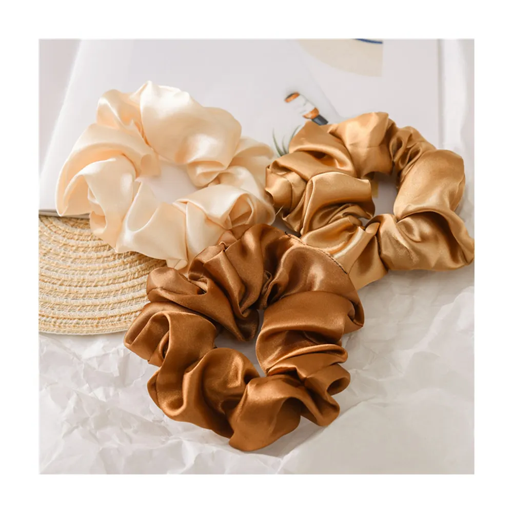 Custom Silk Hair Scrunchies for Women or Girls Hair Accessories Elastic Bands Ropes