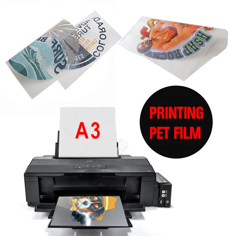 A3 Printable Heat Transfer Vinyl Sheets Wholesale Cold Peel HTV Heat Press PET Film for DTF Printer