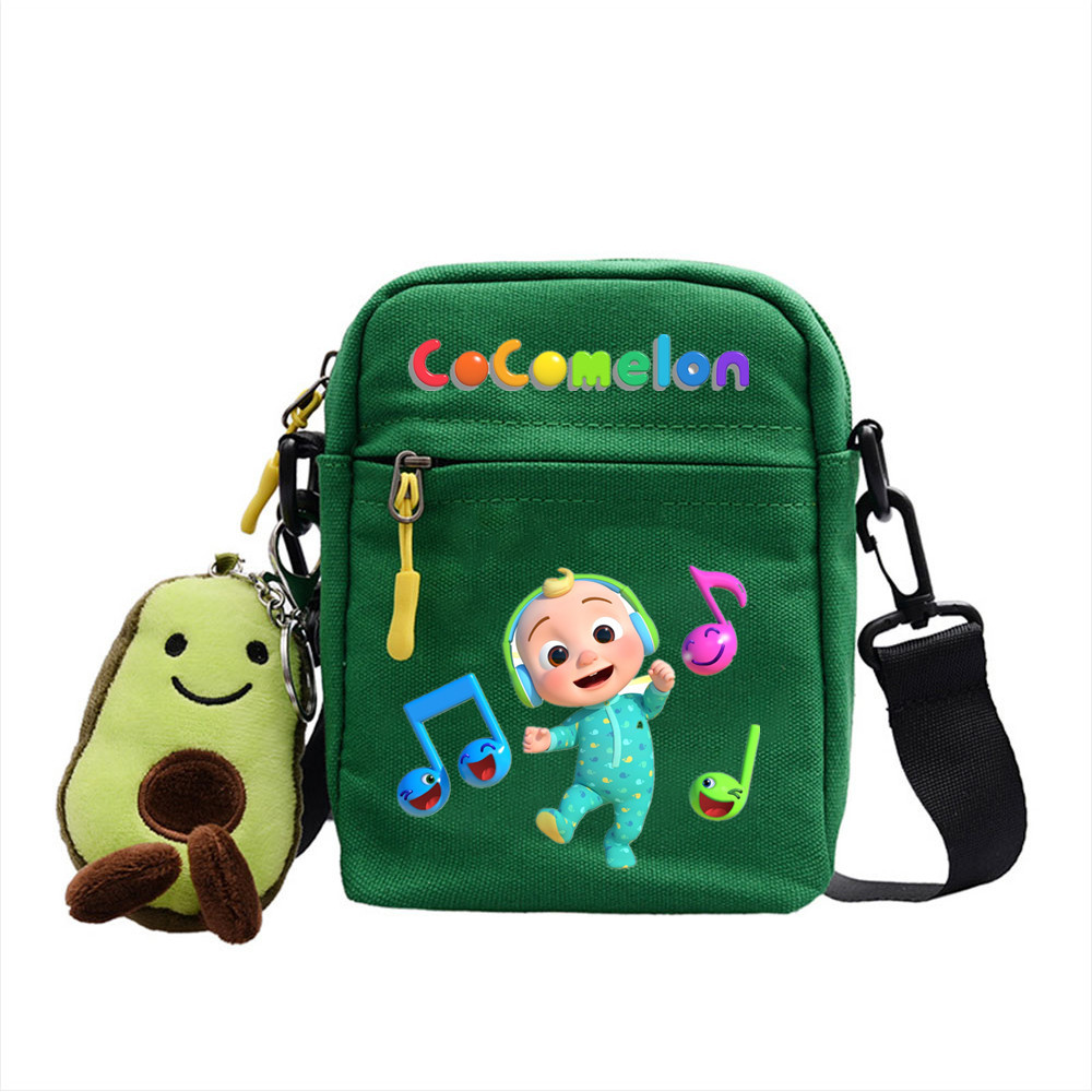 Зеленая серия, лидер продаж, сумки cocomelon, милые сумки-слинги для кукол cocomelon jj, легкие сумки для подарка