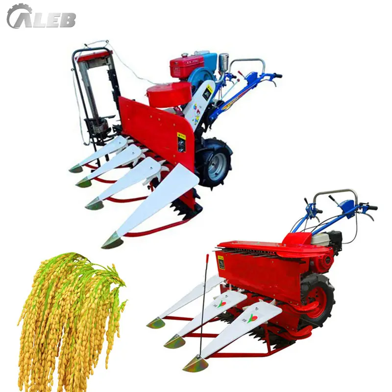 mini walking tractor drive rice wheat cutting machine/High quality soybean harvester/Agricultural crop harvester