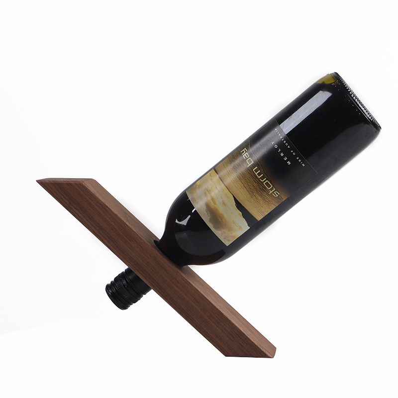 Creativity olid wood wine rack living room wine Shelf whiskey display shelf rack Beech and black walnut wood wine rack