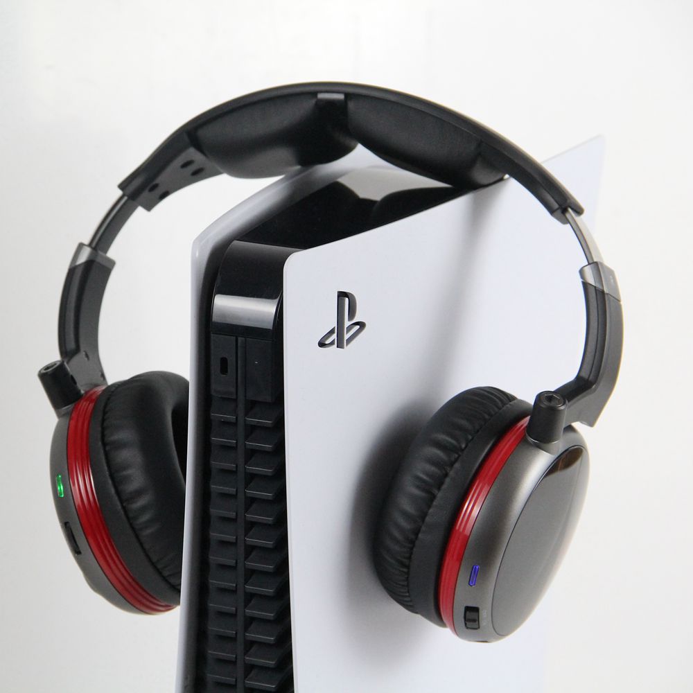 Беспроводная игровая стереогарнитура PS5 2,4G для ПК, игровые наушники 25 часов воспроизведения со съемным микрофоном