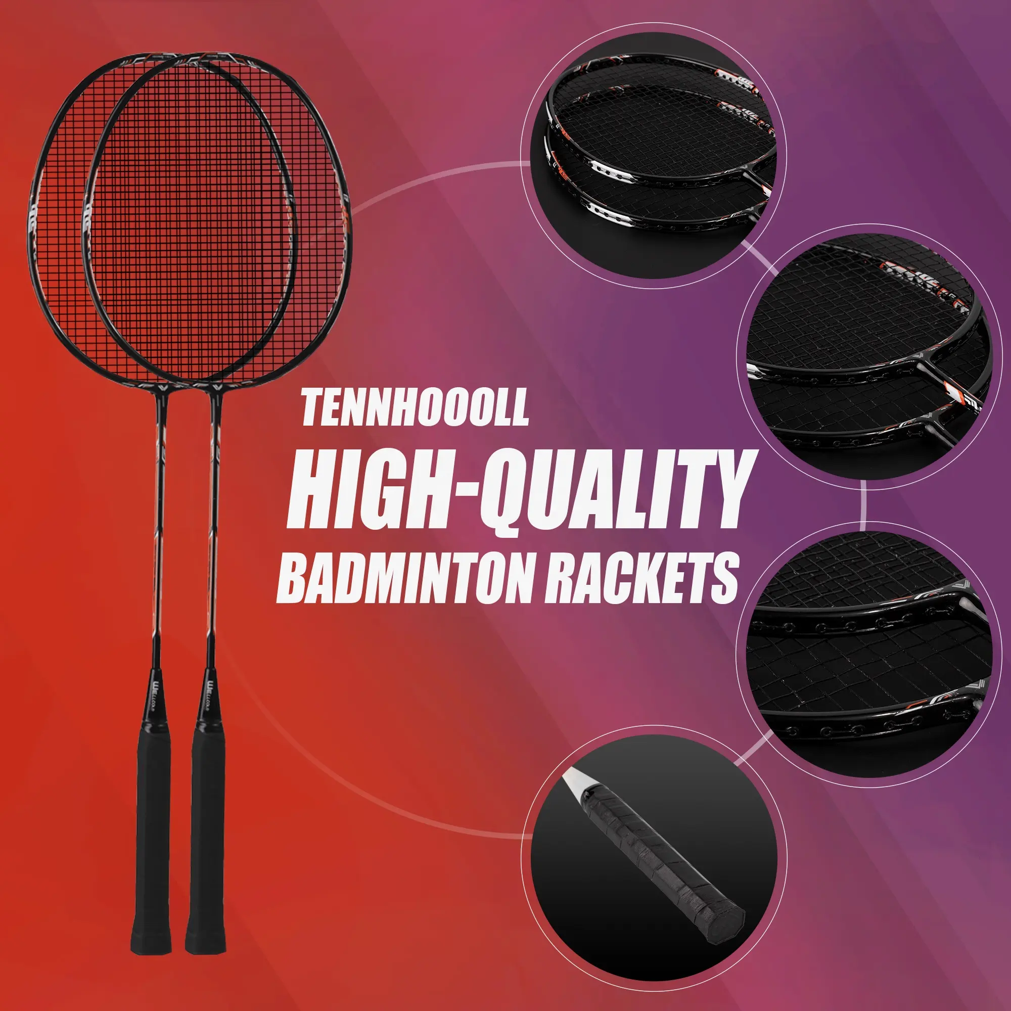 Outdoor Badminton Racket Professional Design Badminton Rackets And Bag Badminton Racquets For Outdoors
